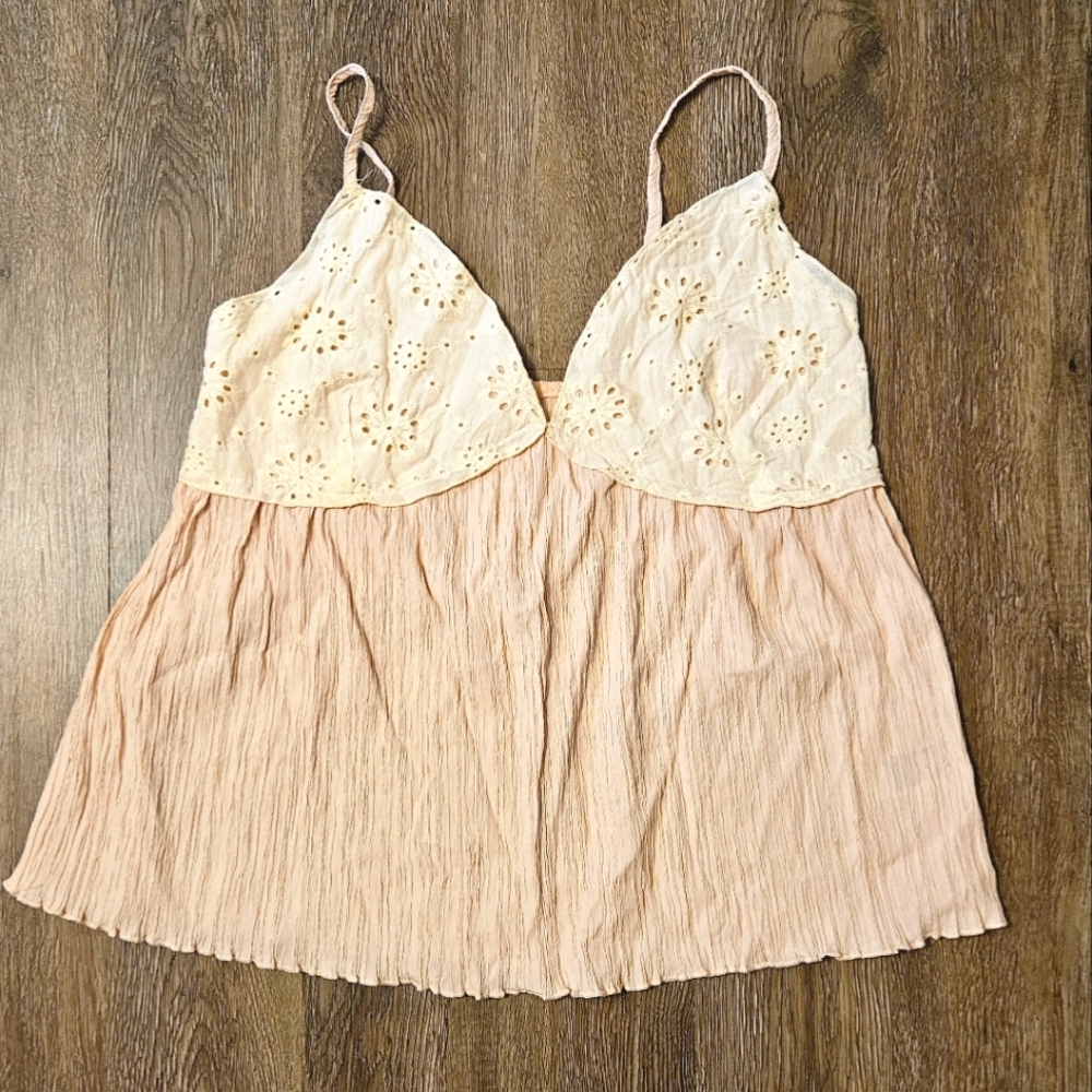 Shein Pale Pink and White Camisole
